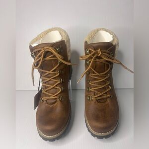 🥾Cliffs by WHITE MOUNTAIN “Pathfield” Tan/Brown Lace-Up Ankle Boots